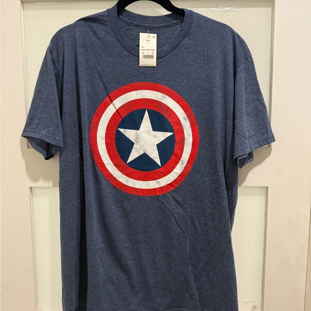Marvel Men's Navy Shield Graphic Tee
